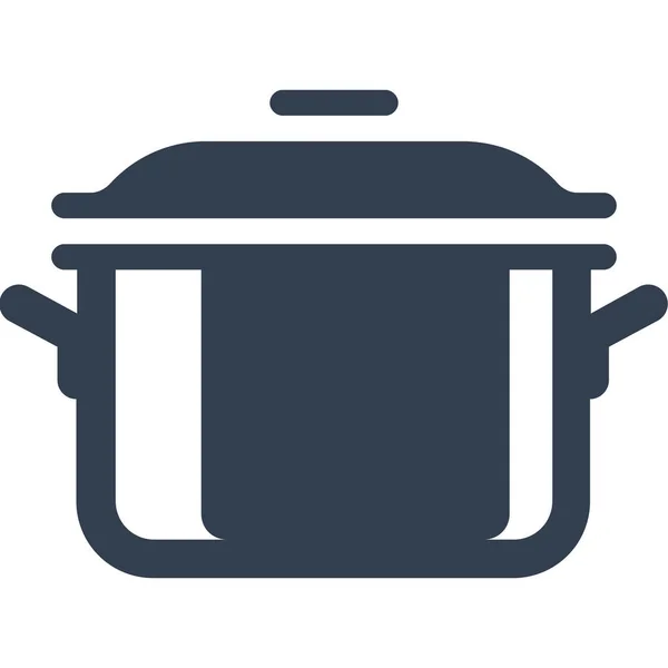 Boil Cookware Kitchen Tool Icon Solid Style — Stock Vector