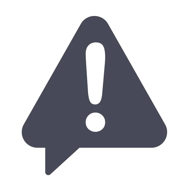 Alert Attention Error Icon Solid Style — Stock Vector