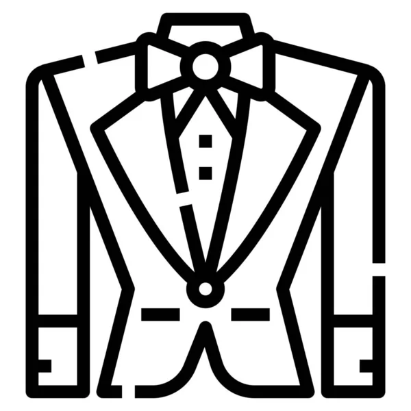 Tuxedo Vêtement Marié Icône — Image vectorielle