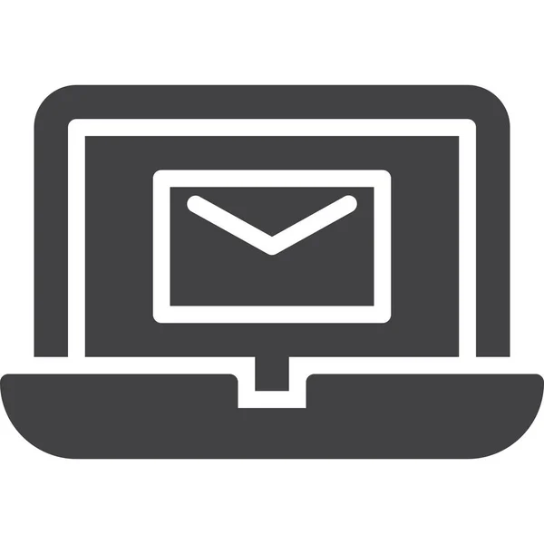 Icône Message Ordinateur Portable Courrier Électronique Dans Catégorie Infrastructure Informatique — Image vectorielle
