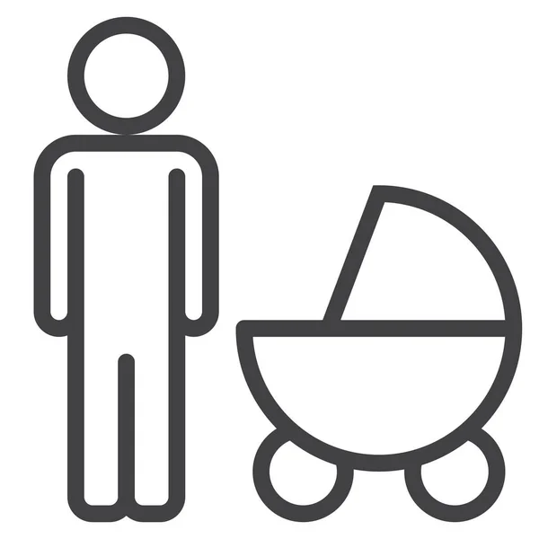 Baby Vater Mann Ikone Der Kategorie Babys Kinder Kindheit — Stockvektor
