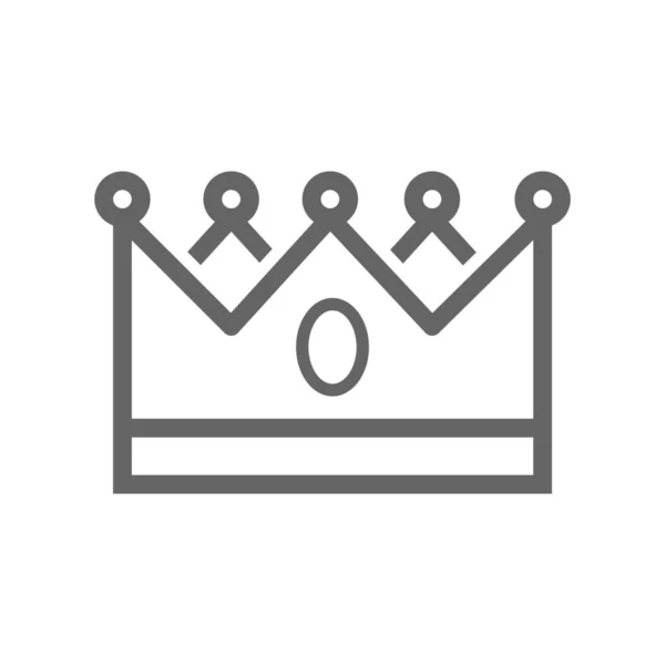 Award Badge Crown Icon Outline Style — 스톡 벡터