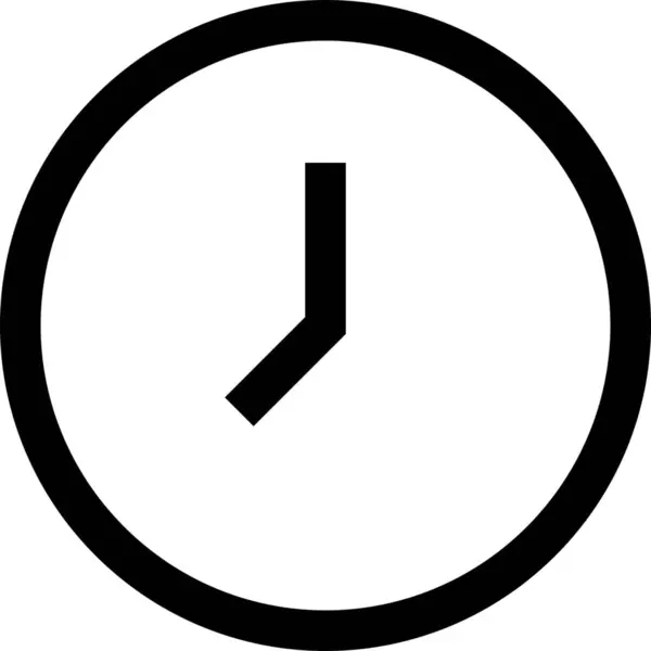 Reloj Fecha Hora Icono Estilo Esquema — Vector de stock