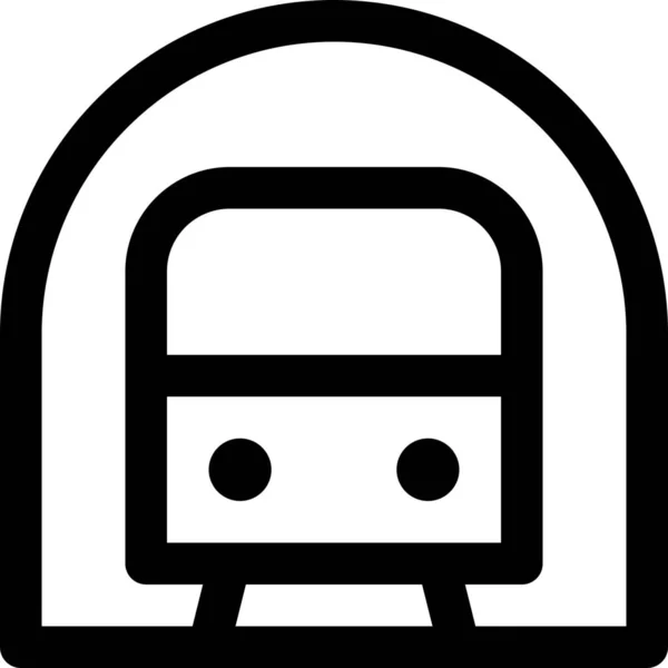 Metro Metro Tren Icono Estilo Esquema — Archivo Imágenes Vectoriales