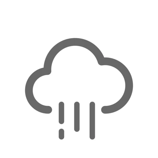 Icono Previsión Nubes Climáticas Estilo Esquema — Vector de stock