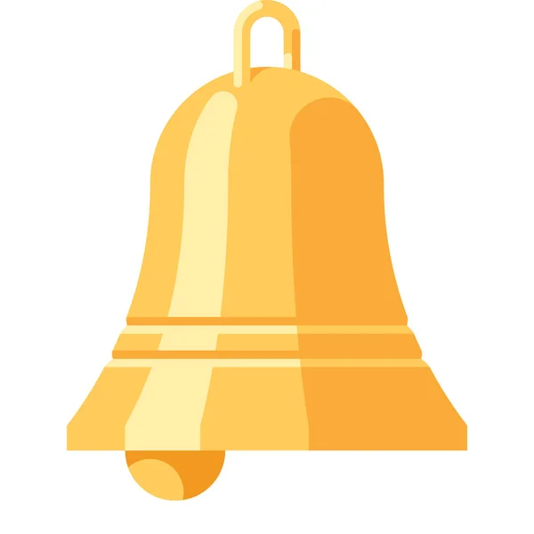 Alarm Alert Bell Icon Flat Style — Stock Vector