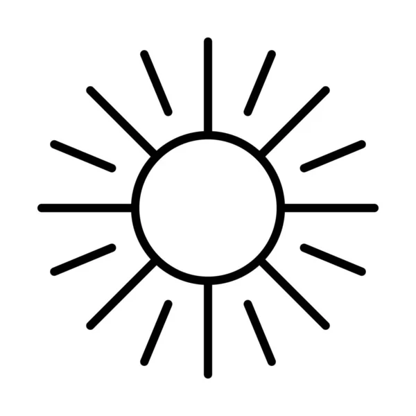 Light Sun Sunny Icon Outline Style — Stock Vector