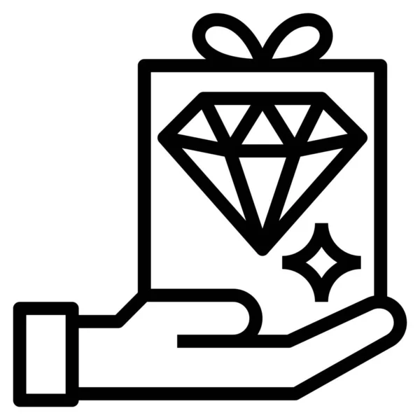 Profitieren Zusätzliche Geschenk Symbol Outline Stil — Stockvektor