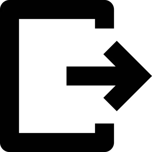 Logout Symbol Outline Stil — Stockvektor