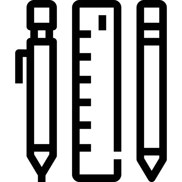 Attrezzature Aziendali Icona Essenziale Stile Outline — Vettoriale Stock