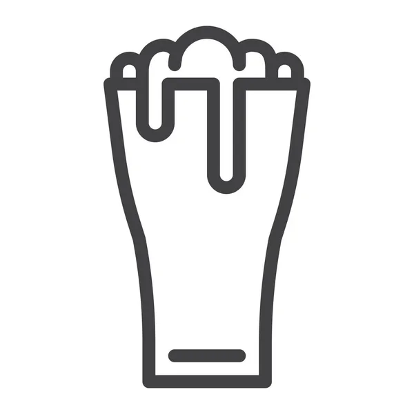 Cerveza Icono Espuma Vidrio — Vector de stock