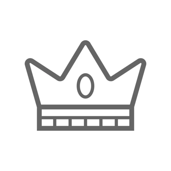 Award Badge Crown Icon Outline Style — 스톡 벡터