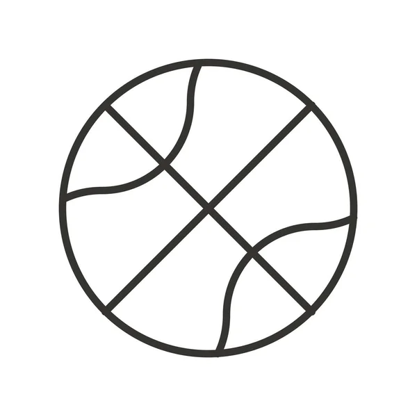 Basketballspiel Ikone Umriss Stil — Stockvektor