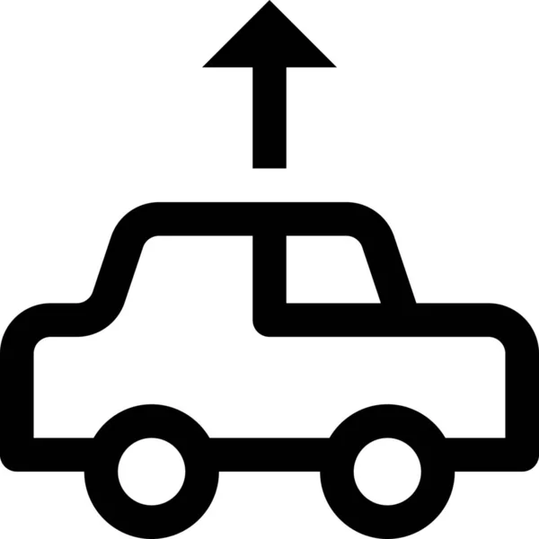 Car Lifting Side Icon Outline Style — Stock Vector