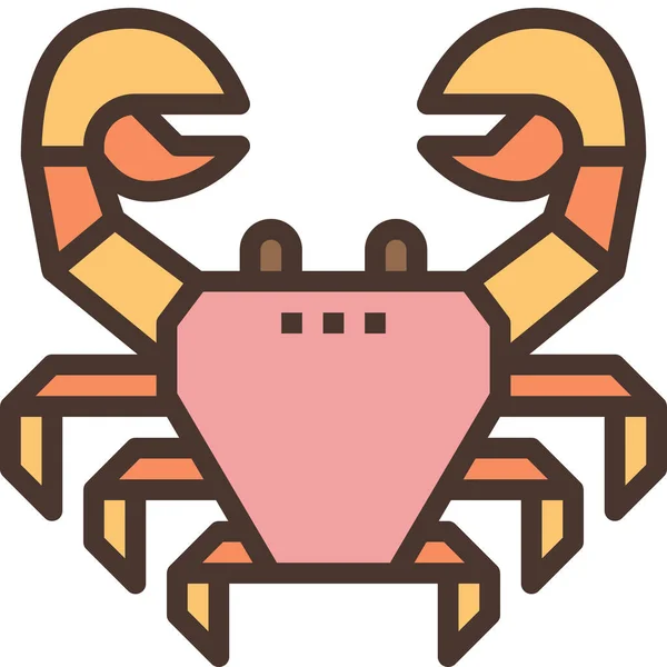 Crab Cancer Zodiac Icon — Stock Vector