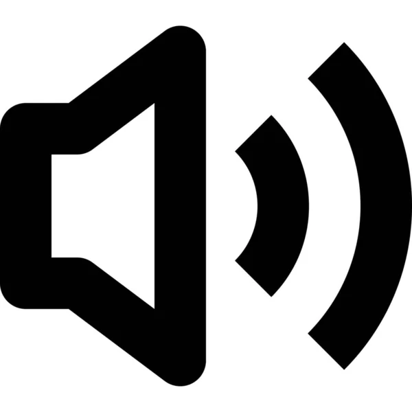 Audio Maximum Sound Icon Outline Style — Stock Vector
