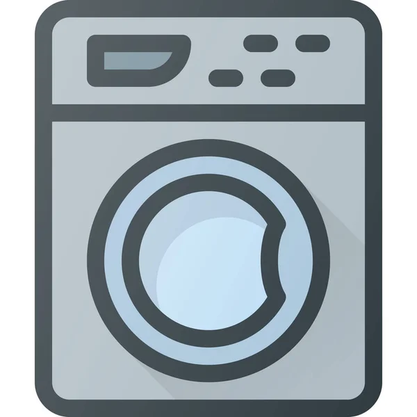 Clothes Housekeeping Laundry Icon Filled Outline Style — Stock Vector