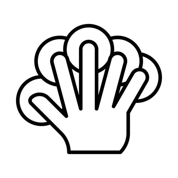 Finger Fingers Gesture Icon Outline Style — Stock Vector