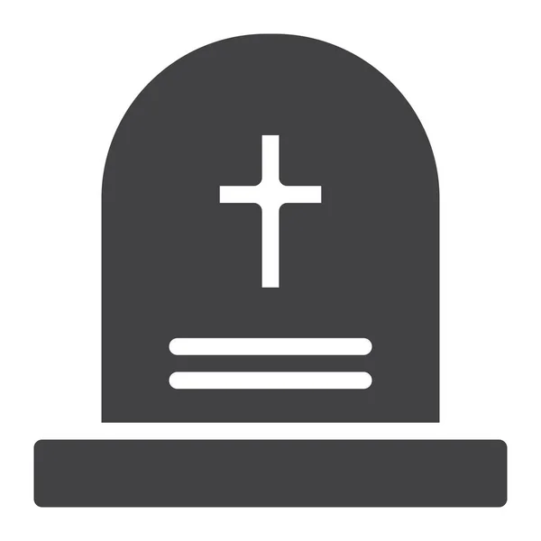墓地の墓石のアイコン — ストックベクタ