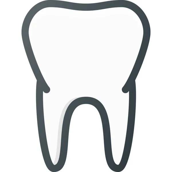 Cura Dentista Icona Stile Contorno Riempito — Vettoriale Stock