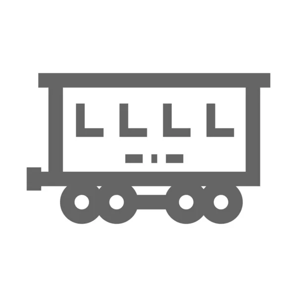 Eisenbahn Trassensymbol Outline Stil — Stockvektor
