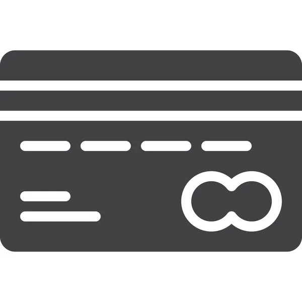 Ícone Opção Crédito Cartão Estilo Sólido —  Vetores de Stock