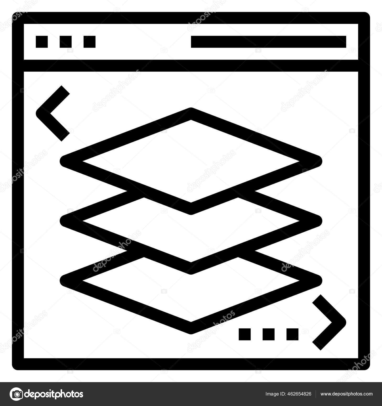 Bootstrap Code Developer Icon Outline Style Stock Vector by ©iconfinder