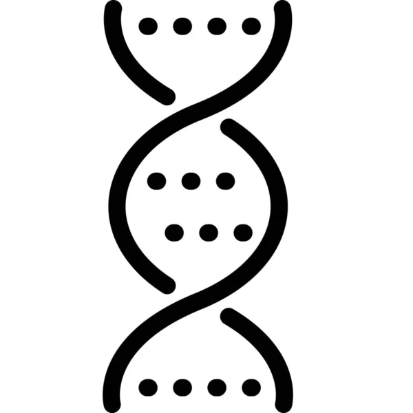 Dna Genetica Test Icoon Outline Stijl — Stockvector