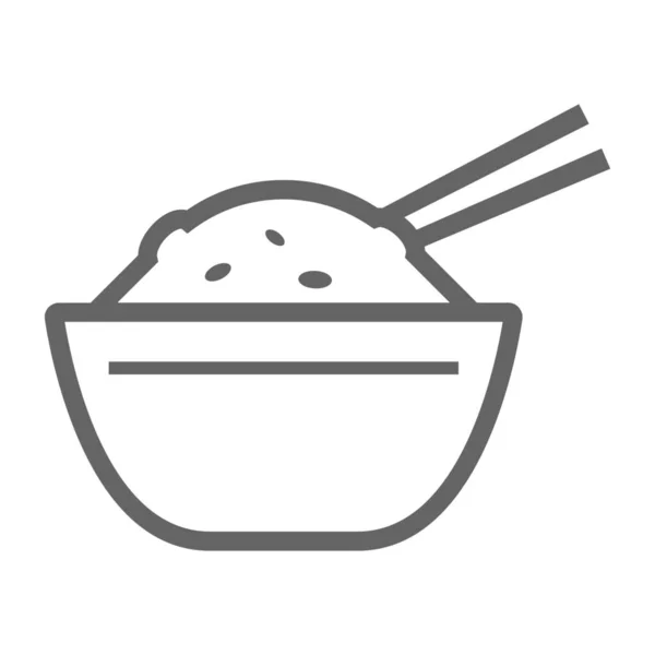 Asie Icône Nourriture Orientale Dans Style Outline — Image vectorielle