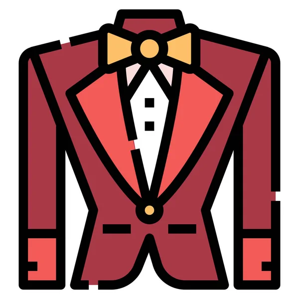 Tuxedo Vêtement Marié Icône — Image vectorielle