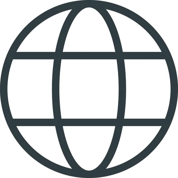 Jorden Global Glob Ikon Kontur Stil — Stock vektor