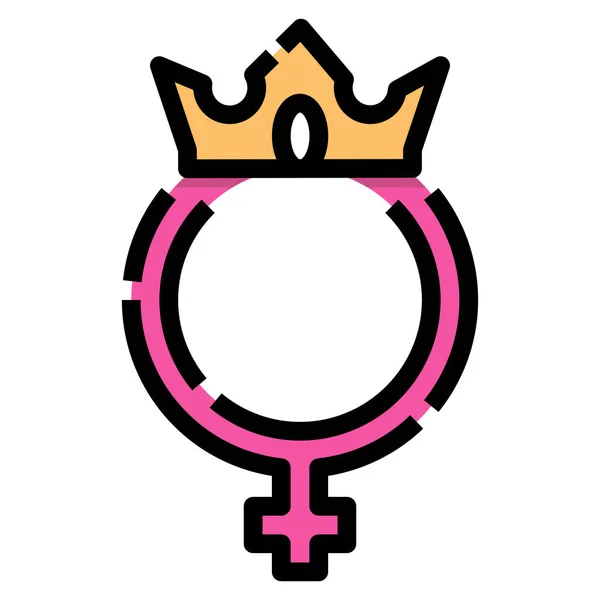 Feminism Feminine Sign Icon — Stock Vector