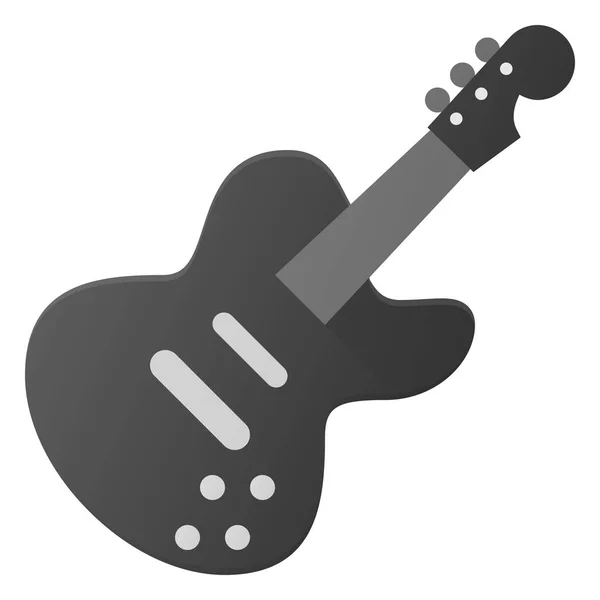 Electric Guitar Instrument Icon Flat Style — Stock Vector