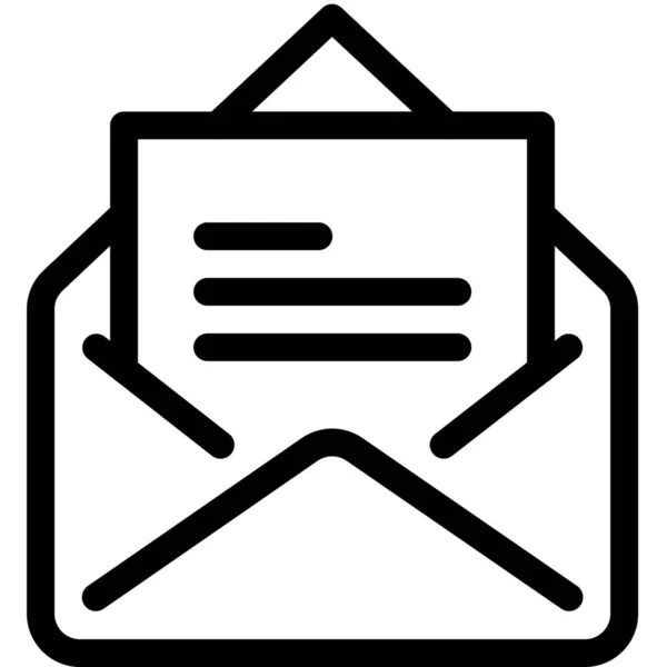 Ikona Dopisu Obálky Stylu Osnovy — Stockový vektor