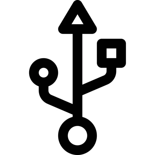 Zeichensymbol Für Den Datenport Outline Stil — Stockvektor