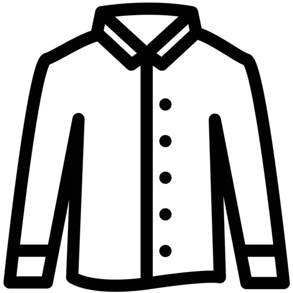 Camisa Mangas Ícone Homem Negócios Estilo Esboço — Vetor de Stock