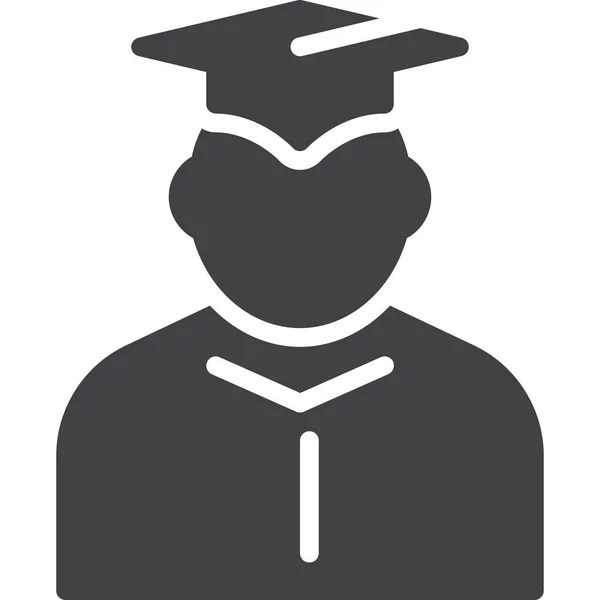 Cap Ícone Graduação Educação — Vetor de Stock