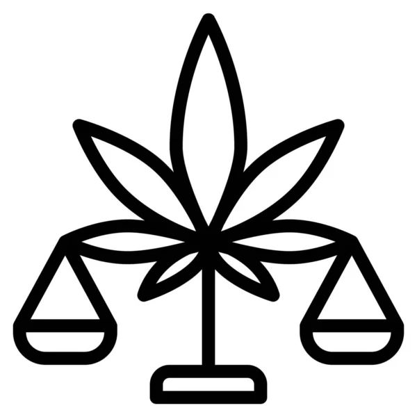 Cannabis Drug Illegal Icon — Stock Vector