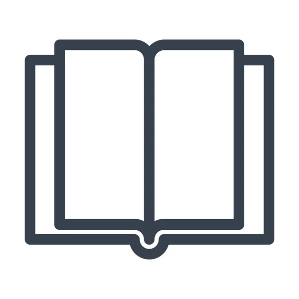 Buch Papier Lesen Symbol Umriss Stil — Stockvektor