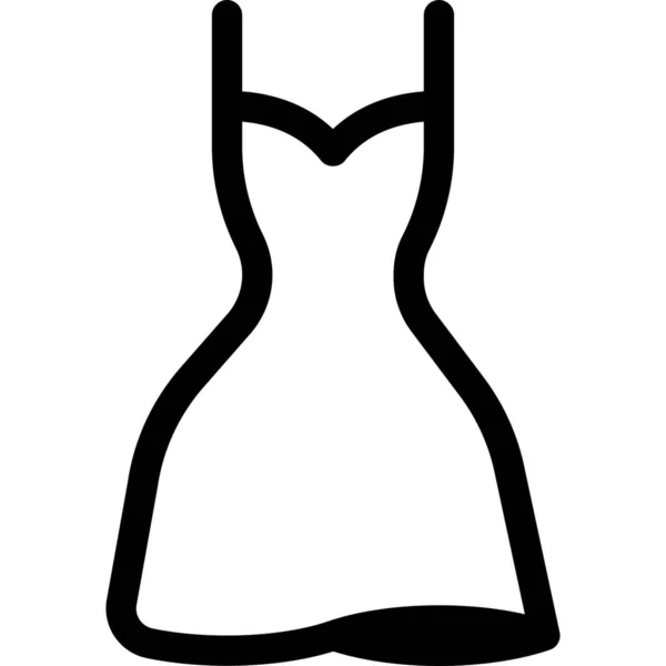 Bride Clothing Dress Icon Outline Style — Stock Vector