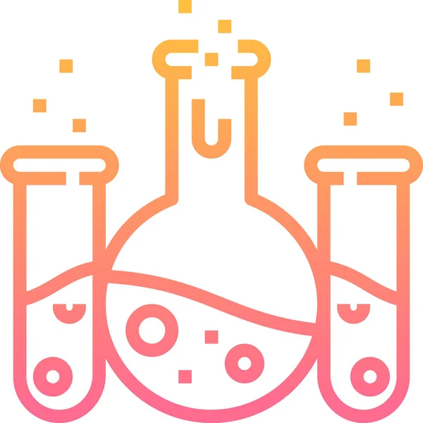 Ikona Edukacji Chemicznej Nauki Stylu Smooth — Wektor stockowy