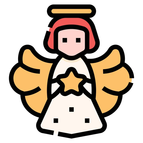 Angel Faith Church Icon — Stock Vector