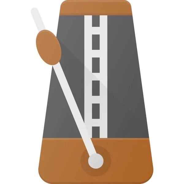 Instrument Metronome Music Icon Flat Style — Stock Vector