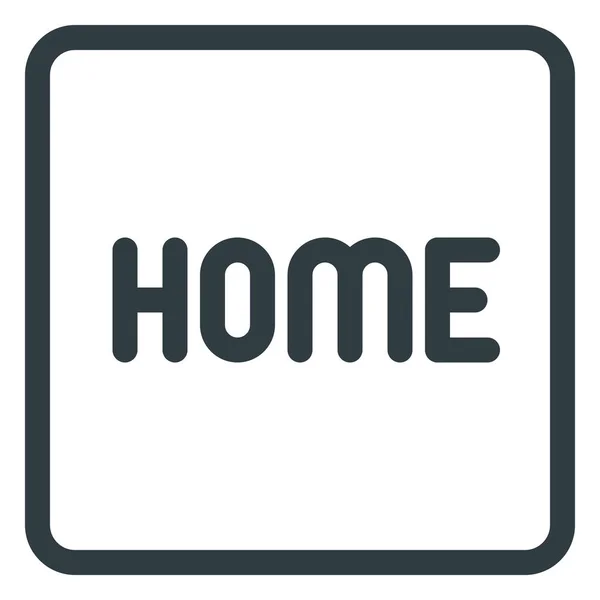 Home Toetsenbord Snelkoppeling Outline Stijl — Stockvector