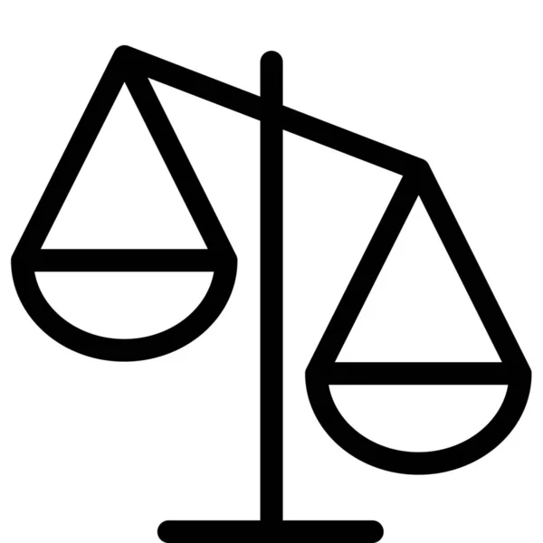 Abogado Icono Ley Justicia Estilo Esquema — Vector de stock