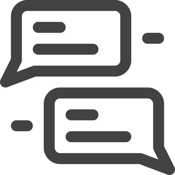 Buborék Chat Beszélgetés Ikon Vázlatos Stílusban — Stock Vector