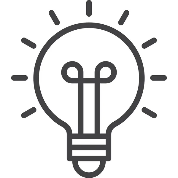 Glödlampa Kreativ Idé Ikon — Stock vektor