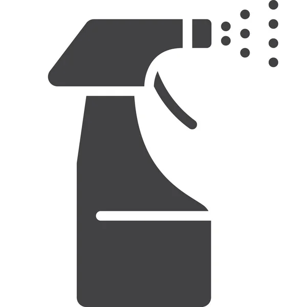 Flasche Kunststoff Spray Symbol Solidem Stil — Stockvektor