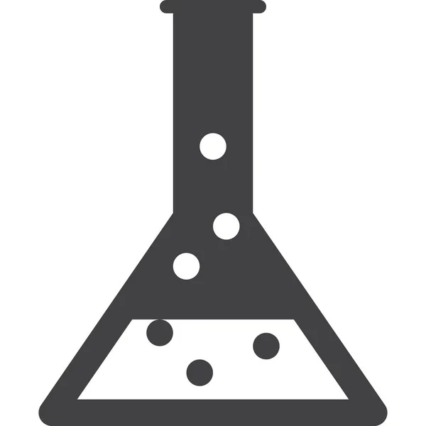 Chemistry Flask Lab Icon Solid Style — Stock Vector