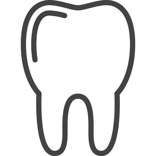 Иконка Зуба Стоматолога Стиле Наброска — стоковый вектор
